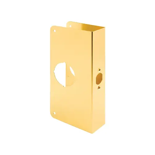1-3/4" x 9" Thick Solid Brass Lock And Door Reinforcer - 2-1/8" Single Bore - 2-3/8" Backset (Single Pack) 1-3/4" x 9" Thick Solid Brass Lock And Door Reinforcer - 2-1/8" Single Bore - 2-3/8" Backset (Single Pack)