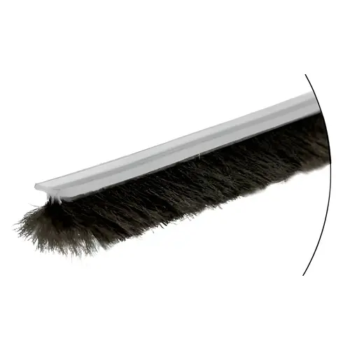 100' Roll Storefront Door Pile Weatherstrip .313 Pile Height - .281 Backing Width - Black
