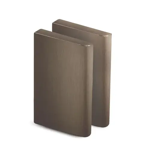 Shower Door Hinge Limit Plates 4.0mm Thick - Brushed Bronze Shower Door Hinge Limit Plates 4.0mm Thick - Brushed Bronze