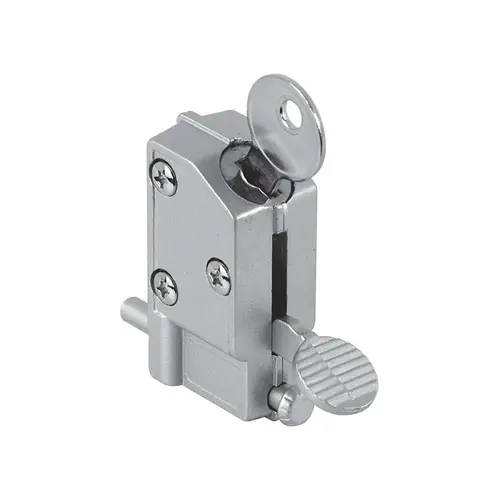 Diecast - Aluminum - Keyed Step-On - Sliding Patio Door Lock (Single Pack)