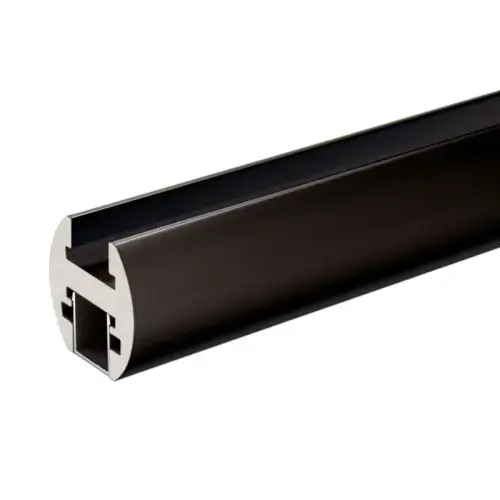 Adjustable Header System 144" For 3/8" and 1/2" Glass - Matte Black Adjustable Header System 144" For 3/8" and 1/2" Glass - Matte Black