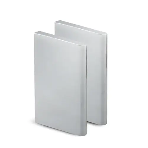 Shower Door Hinge Limit Plates 2.5mm Thick - Polished Chrome