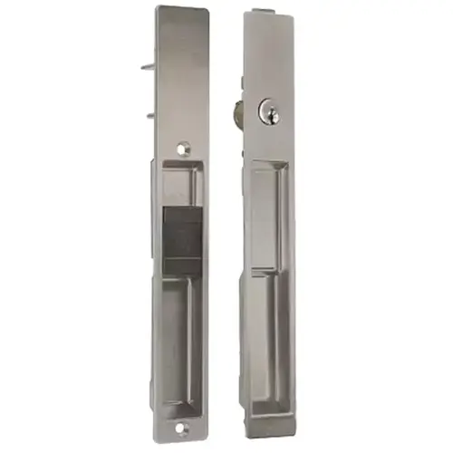 Adams Rite 4190 Series Flush Lockset With Cylinder - Clear Anodized