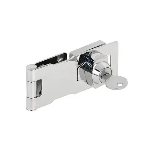 Keyed Hasp Lock - Twist Knob Keyed Locking Hasp For Small Doors - Cabinets And More - 4" x 1-5/8" - Steel - Chrome Plated (Single Pack) Keyed Hasp Lock - Twist Knob Keyed Locking Hasp For Small Doors - Cabinets And More - 4" x 1-5/8" - Steel - Chrome Plated (Single Pack)