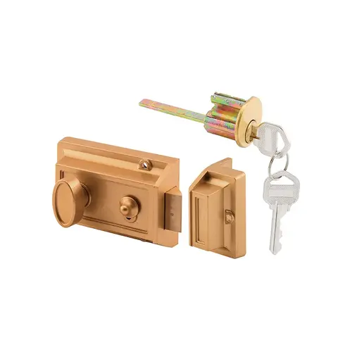 7/8" Brass Plated Diecast Cam Lock - Yale Keyway (Single Pack) 7/8" Brass Plated Diecast Cam Lock - Yale Keyway (Single Pack)