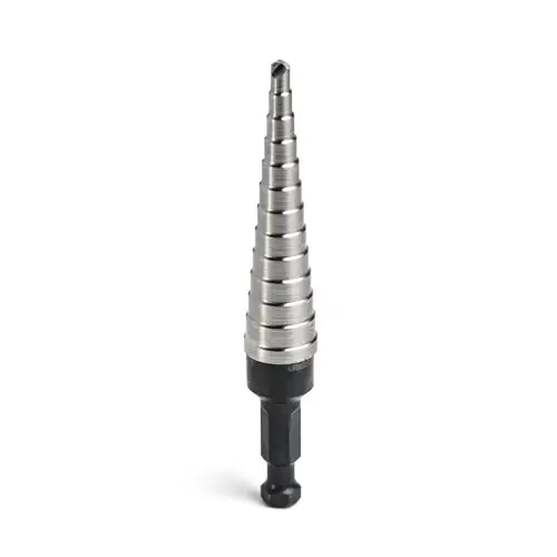 Unibit Step Drill Bit Size: 13 Hole Sizes Unibit Step Drill Bit Size: 13 Hole Sizes