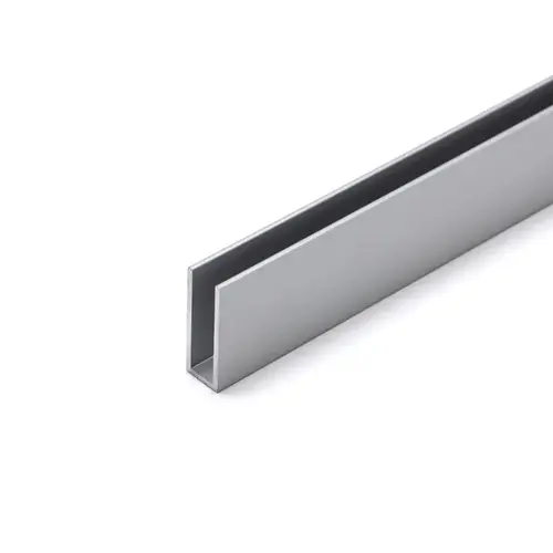 Top/Bottom Channel 1/4" Glass- Clear Anodized 144" Length Top/Bottom Channel 1/4" Glass- Clear Anodized 144" Length