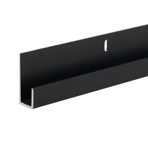 J-Bar 1/4" Glass Standard Mirror Channel- Matte Black 72" Length J-Bar 1/4" Glass Standard Mirror Channel- Matte Black 72" Length