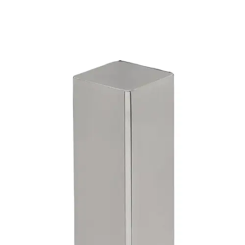 4" Square Gate Post Offset Mount 6" Square Base Plate and Cover - Polished Stainless 4" Square Gate Post Offset Mount 6" Square Base Plate and Cover - Polished Stainless