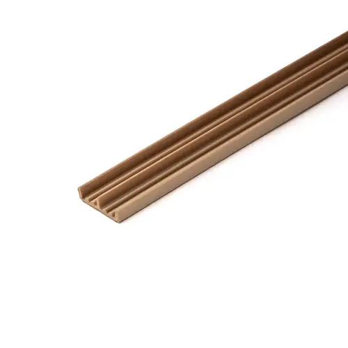 Bottom Track For 1/4" Sliding Glass Panels- Tan 84" Length Bottom Track For 1/4" Sliding Glass Panels- Tan 84" Length