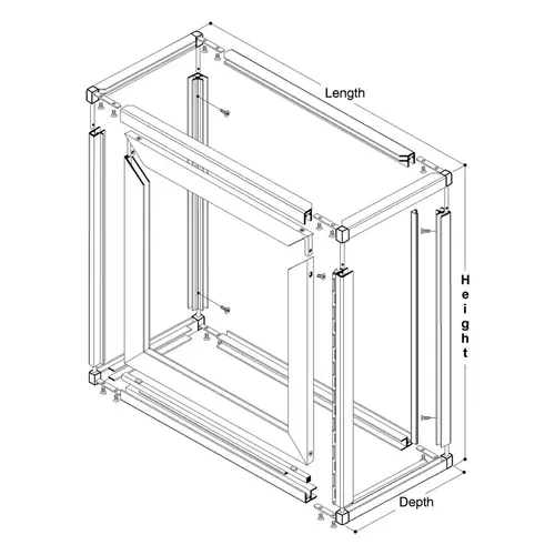 Clover Showcase 7040 Series Frame with Hinged Door - Brite Anodized Clover Showcase 7040 Series Frame with Hinged Door - Brite Anodized