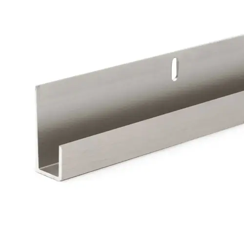 J-Bar 1/4" Glass Standard Mirror Channel Brushed Nickel 60" Length - pack of 10 J-Bar 1/4" Glass Standard Mirror Channel Brushed Nickel 60" Length - pack of 10