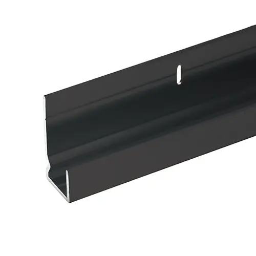 Matte Black 1/4" Standard Heavy Indented Aluminum J-Channel - 60" Length Matte Black 1/4" Standard Heavy Indented Aluminum J-Channel - 60" Length