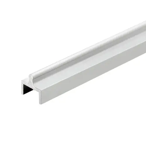 Aluminum Single Bottom Rail- Brite Anodized 12" Length Aluminum Single Bottom Rail- Brite Anodized 12" Length