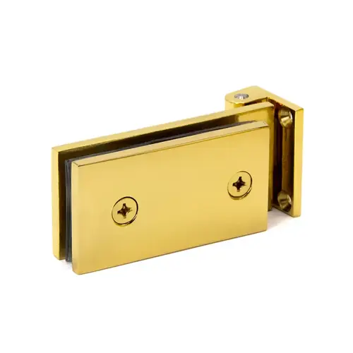 Offset Pivot Glass Hinges for 5/16" to 3/8" Glass - Polished Brass Offset Pivot Glass Hinges for 5/16" to 3/8" Glass - Polished Brass