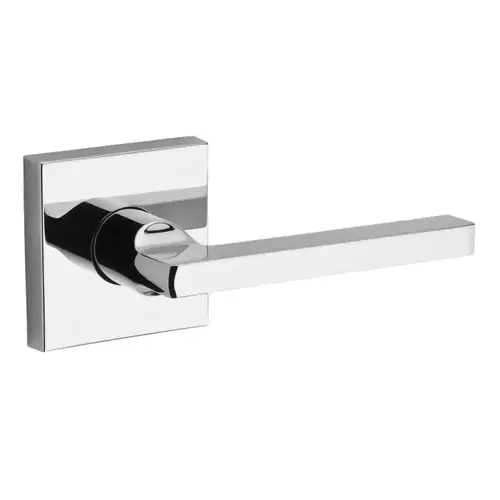 Privacy Square Lever and Contemporary Square Rose with 6AL Latch and Dual Strike For Thick Door Bright Chrome Finish Privacy Square Lever and Contemporary Square Rose with 6AL Latch and Dual Strike For Thick Door Bright Chrome Finish