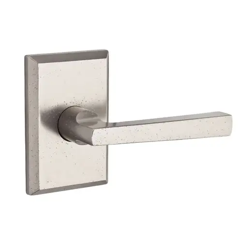 Full Dummy Taper Lever and Rustic Square Rose For Thick Door White Bronze Finish Full Dummy Taper Lever and Rustic Square Rose For Thick Door White Bronze Finish