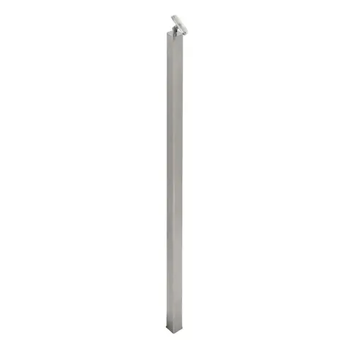 F2 Series Guardrail Post 2" Square Profile 54" Tall Blank Post with Swivel Saddle - Brushed Stainless