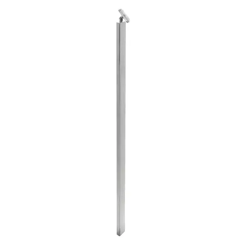 F3 Series Guardrail Post 1 x 2" Rectangular Profile 54" Tall Blank Post with Swivel Saddle - Polished Stainless