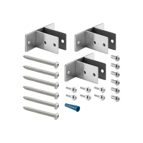 Two Ear Wall Bracket - For 3/4" Panels - Stainless Steel - Satin (Single Pack) Two Ear Wall Bracket - For 3/4" Panels - Stainless Steel - Satin (Single Pack)