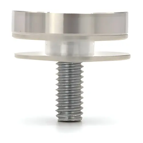 1-1/4" X 1/4" Flat Standoff Cap - Brushed Stainless Steel