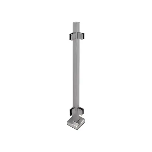 'FP' Series 2" x 2" Square 42" Tall Corner Post - Brushed Stainless 'FP' Series 2" x 2" Square 42" Tall Corner Post - Brushed Stainless