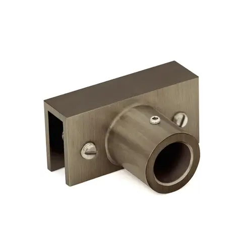 Sleeve Over Glass Mount Fitting for Support Bar - Brushed Bronze Sleeve Over Glass Mount Fitting for Support Bar - Brushed Bronze