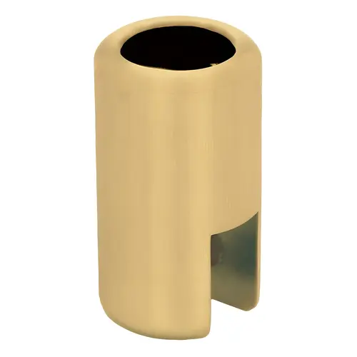 Vertical Mount Fitting for Support Bar 3/8" to 1/2" Glass - Satin Brass