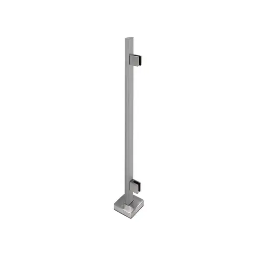 'FP' Series 1" x 2" Rectangular 42" Tall End Post - Brushed Stainless 'FP' Series 1" x 2" Rectangular 42" Tall End Post - Brushed Stainless