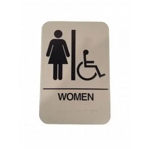 Women's / Handicap ADA Tan Bathroom Sign Tan Finish Women's / Handicap ADA Tan Bathroom Sign Tan Finish