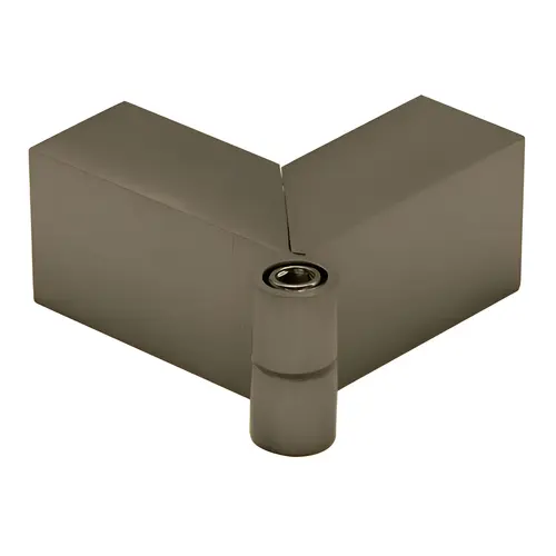 Adjustable Slip Fit Glass Clamp With Nylon Tip Hex Set Screws, Brass Material, 5/16" To 1/2" Glazing Thickness, Brushed Bronze Finish