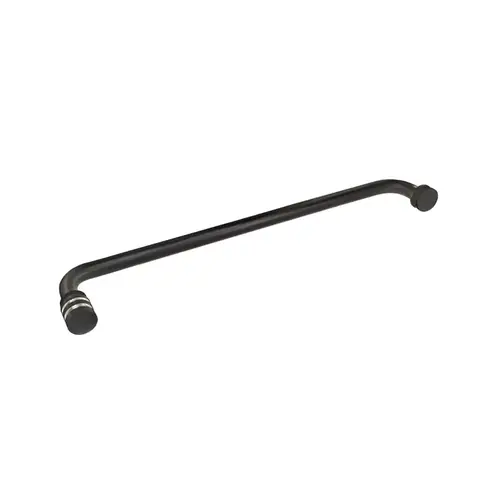 Towel Bar And Modern Knob Combo, Brass Material, Tubular Construction, 24" Center To Center, Matte Black Finish Towel Bar And Modern Knob Combo, Brass Material, Tubular Construction, 24" Center To Center, Matte Black Finish