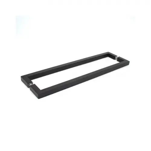 24" Back-to-Back Square Towel Bars With Mitered Corners - Matte Black 24" Back-to-Back Square Towel Bars With Mitered Corners - Matte Black