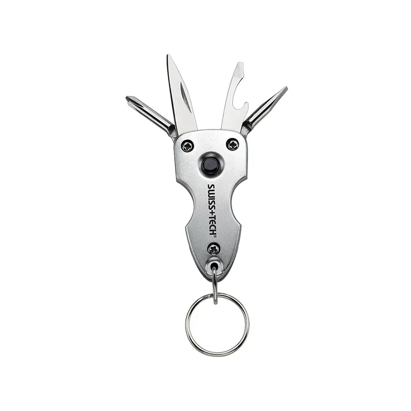 FHC Key Ring Multi-Tool With Led Flashlight - 7-In-1 Tools - Use For Auto ST60300 FHC Key Ring Multi-Tool With Led Flashlight - 7-In-1 Tools - Use For Auto ST60300