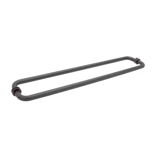 Back To Back Tubular Towel Bar, Brass Material, 18" Center To Center, 1/4" To 1/2" Glass Thickness, Oil Rubbed Bronze Finish Back To Back Tubular Towel Bar, Brass Material, 18" Center To Center, 1/4" To 1/2" Glass Thickness, Oil Rubbed Bronze Finish