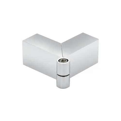 Adjustable Slip Fit Glass Clamp With Nylon Tip hex Set Screws, Brass Material, 5/16" To 1/2" Glazing Thickness, Polished Chrome Finish