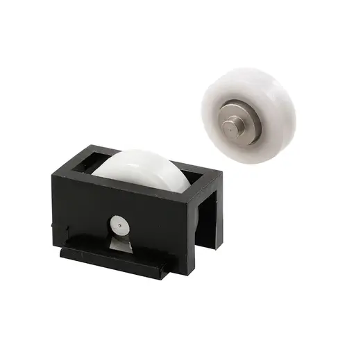 3/4" - Black Plastic - Sliding Window Roller With Stainless Steel 3/4" - Black Plastic - Sliding Window Roller With Stainless Steel