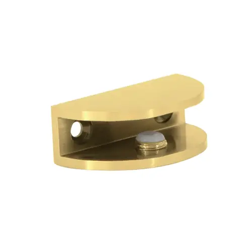 Rounded Wall Mount Shelf Clamp 1-1/8" x 1" - Satin Brass Rounded Wall Mount Shelf Clamp 1-1/8" x 1" - Satin Brass
