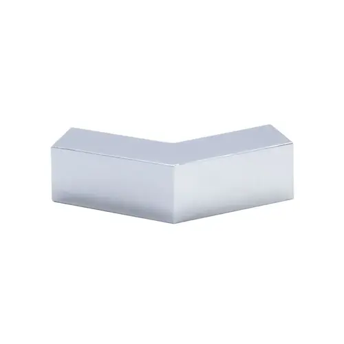 135 Degree Slip Fit Glass Clamp, Brass Material, Sleeve Over Mounting, 5/16" To 1/2" Glazing Thickness, Polished Chrome Finish