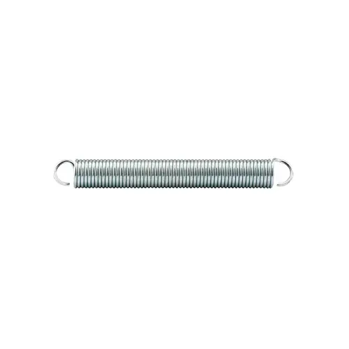 Extension Spring - Spring Steel Construction - Nickel-Plated Finish - 0.148 Ga x 1-1/4" x 10" - Single Loop Open - pack of 1