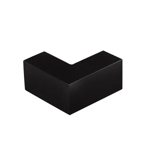 90 Degree Slip Fit Glass Clamp, Brass Material, 3/8" To 1/2" Glazing Thickness, 1" Height, 2" Width, Matte Black Finish