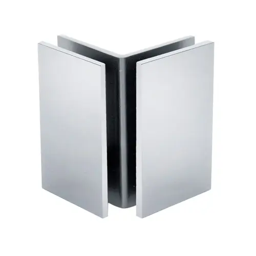 FHC GLN1090CH Glendale Series 90 Degree Glass-To-Glass Bracket, Brass Material, 3/4" Hole Diameter, 2-1/16" Long Leaf Width, Polished Chrome Finish Glendale Series 90 Degree Glass-To-Glass Bracket, Brass Material, 3/4" Hole Diameter, 2-1/16" Long Leaf Width, Polished Chrome Finish