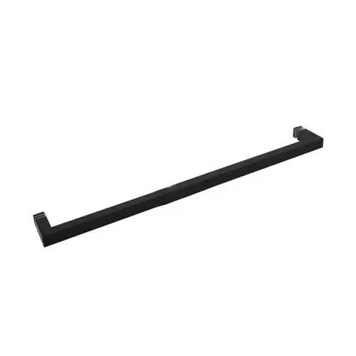 24" Square Mitered Corner Single Sided Towel Bar - Matte Black