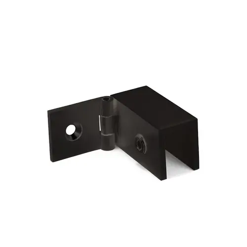 Right Hand Adjustable Wall Mount Slip Fit Glass Clamp, Brass Material, 5/16" to 1/2" Glazing Thickness, Oil Rubbed Bronze Finish