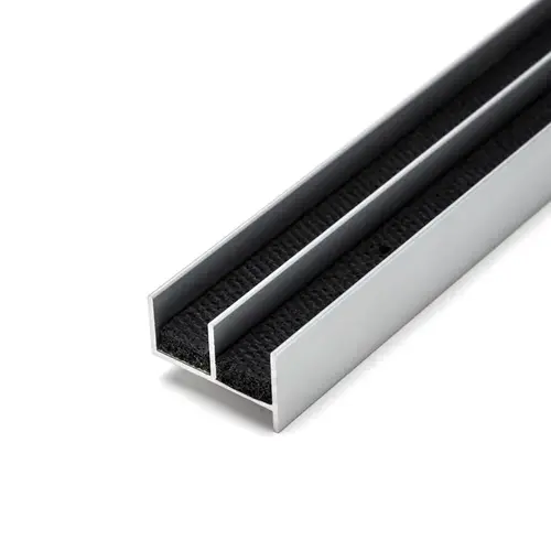 Jamb with Sponge Rubber for Track Assemblies - Clear Anodized  36" Length