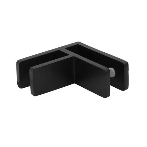 Matte Black Stabilizing Glass Clamp 90 Degree Glass-to-Glass 1/2"-9/16" Glass
