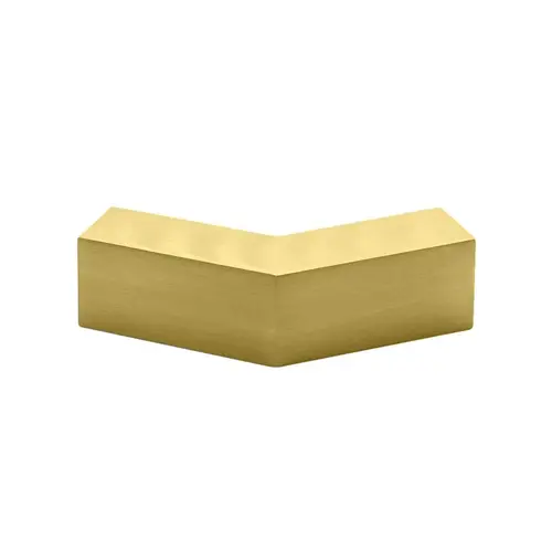 135 Degree Slip Fit Glass-to-Glass Clamp, Brass Material 5/16" to 1/2" Glazing Thickness, Satin Brass Finish