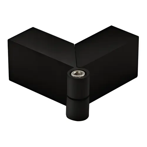 Adjustable Slip Fit Glass-to-Glass Clamp, Brass Material, 5/16" To 1/2" Glazing Thickness, Matte Black Finish