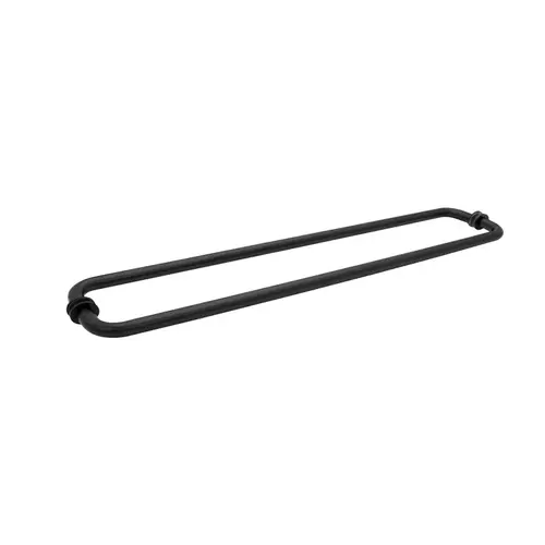 20" x 20" Tubular Towel Bar Back-to-Back with Washers for 1/4" to 1/2" Glass - Matte Black 20" x 20" Tubular Towel Bar Back-to-Back with Washers for 1/4" to 1/2" Glass - Matte Black