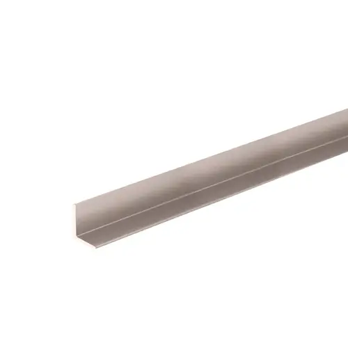 Aluminum 1/2" Angle Extrusion- Brushed Nickel  72" Length - pack of 50